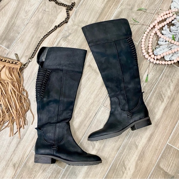 $35 - Vince Camuto black leather riding boot knee high - Picture 3 of 7